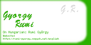 gyorgy rumi business card