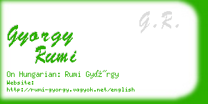 gyorgy rumi business card